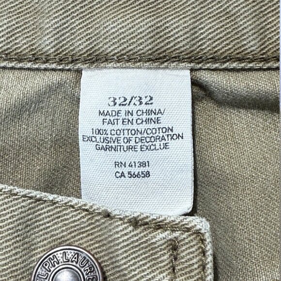 Ralph Lauren Polo Tan Denim Jeans Men’s 32X32 Classic Straight Leg Casual Pants - Picture 7 of 8